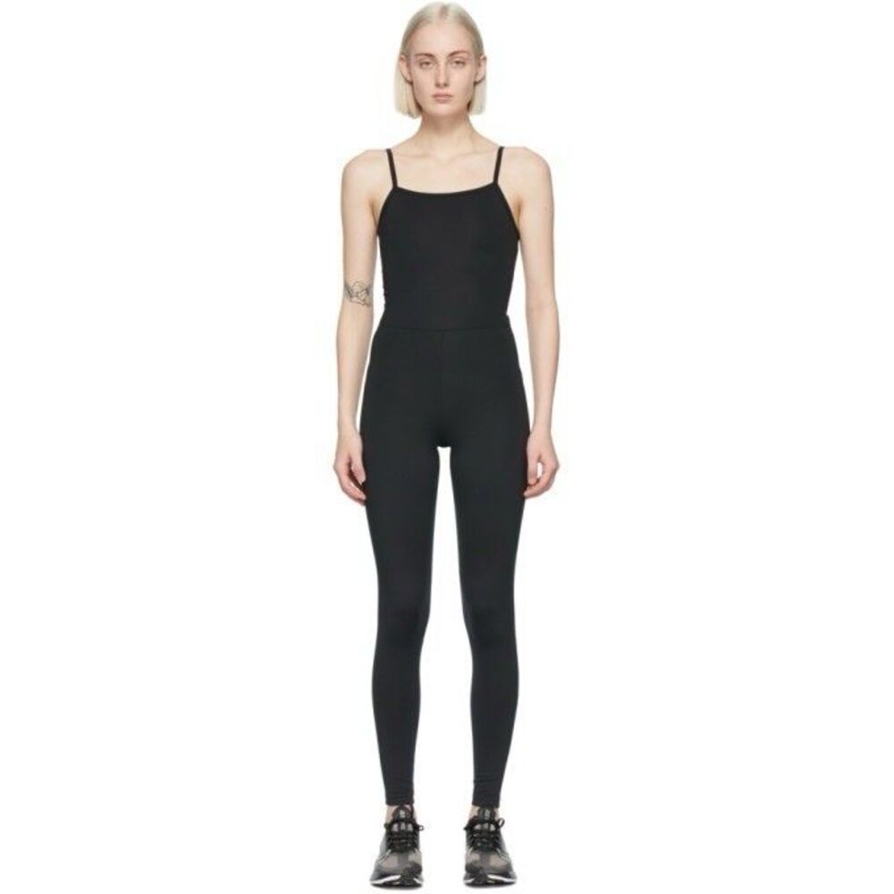 Girlfriend Collective Cami Unitard Active Workout Bodysuit Black Women's Small